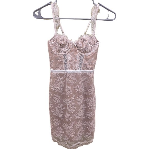 New VS Wicked Balconette Lace Slip Corset Dress - Picture 6 of 7